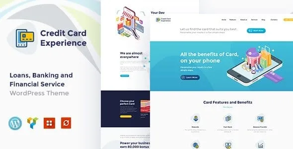 Credit Card Experience – Loan Company and Online Banking WordPress Theme