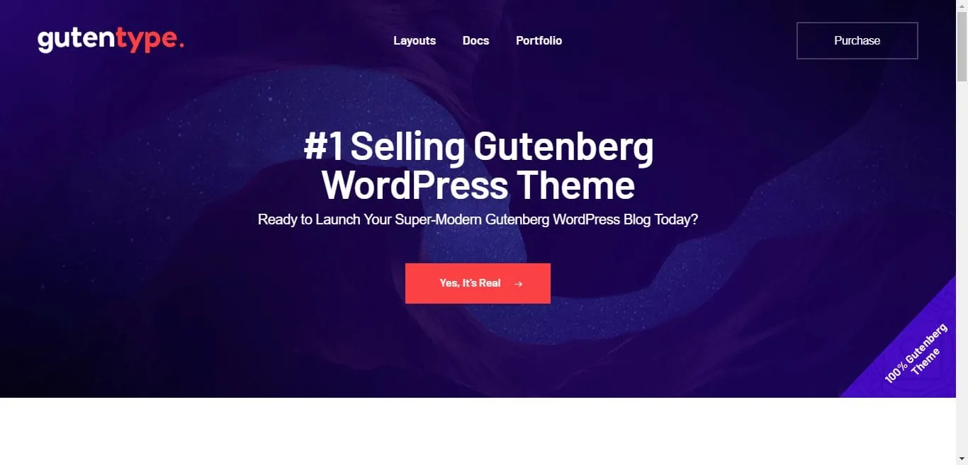 Gutentype 100% Gutenberg WordPress Theme for Modern Blog