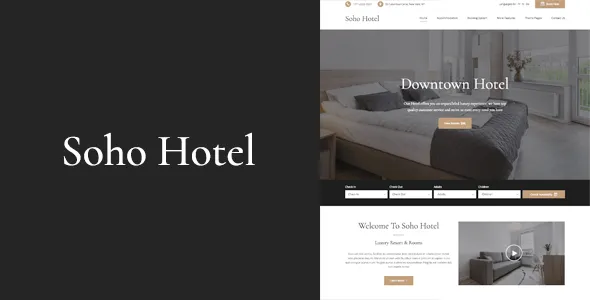 Soho Hotel Booking – Hotel WordPress Theme