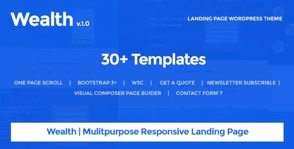 Wealth – Multi Purpose Landing Page WordPress Theme