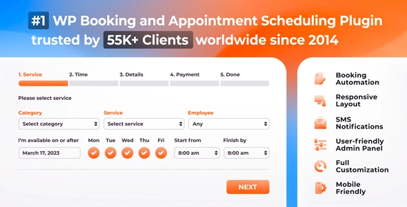 Bookly PRO Bundle – Appointment Booking and Scheduling Software System