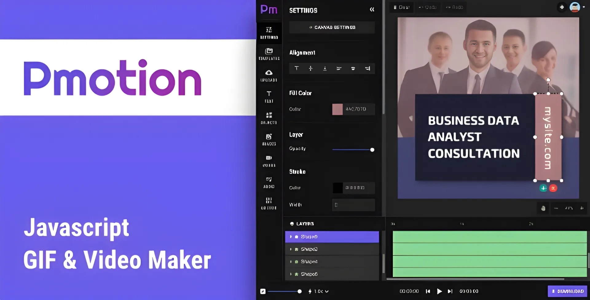 Pmotion- Javascript Animated GIF and Video Maker