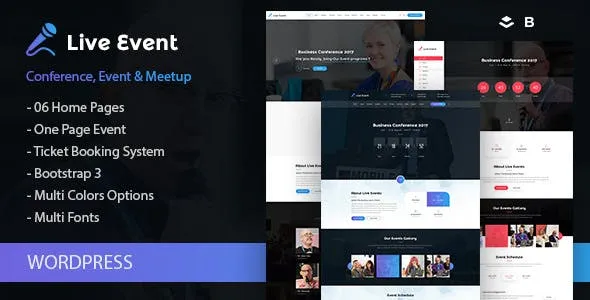 Live Event – Single Conference, Event, Meetup WordPress Theme