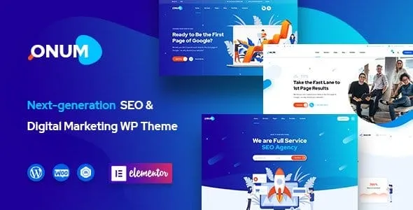 Onum – SEO & Marketing Elementor WordPress Theme banner
